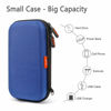 Picture of Blue Shockproof Charger Carrying Case - GLCON Small Hard Travel EVA Case for WD Seagate Toshiba Hard Drive, Power Bank, Electronic Accessories, Cord, Cable - High Protection Portable Storage Bag