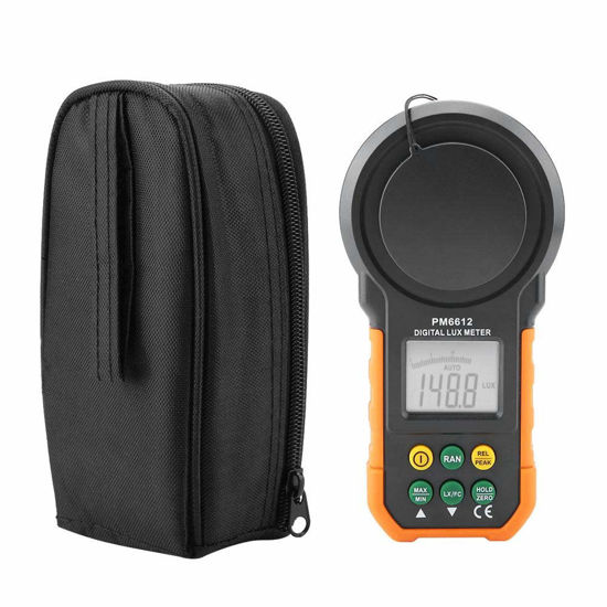 Picture of PEAKMETER Digital Light Meter,Lux Meter PM6612/PM6612L 200,000Lux High Photometer Luminometer with Auto Manual Range, /Min, Data Hold (PM6612)