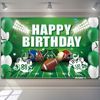 Picture of Football Birthday Party Backdrop Decorations Football Birthday Banner Super Football Bowl Game Day Sports Fan Supplies Football Themed Boy Birthday Party Favors Photo Booth Props Wall Hanging