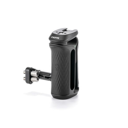 Picture of Tilta Xeno Side Handle - Black | Secure Connection & Helps Prevent Rotation | Adjustable Height | Textured Silicone Grip | Convenient Assembly (Dual 1/4″-20)