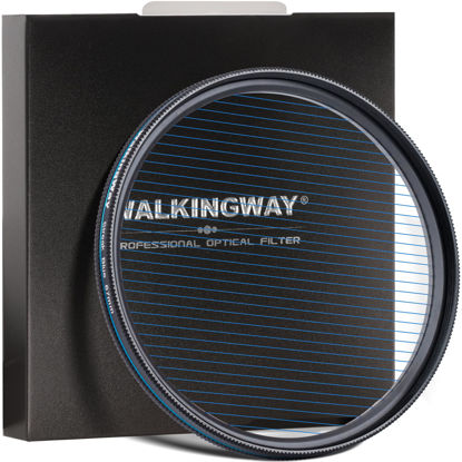 Picture of Walking Way 95MM Variable Blue Streak Filter Rotating Circular Anamorphic-Style Streak Effect Lens Filter for Photography and Videography