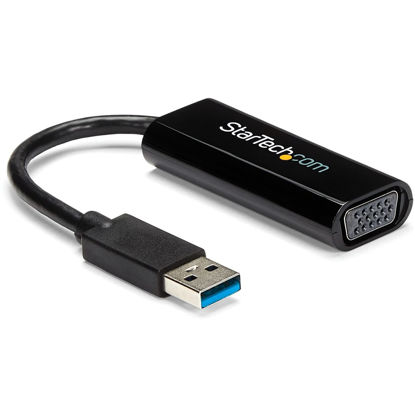 Picture of StarTech.com USB 3.0 to VGA Adapter - Slim Design - 1920x1200 - External Video & Graphics Card - Multi-Monitor Display Adapter - Supports Windows (USB32VGAES)