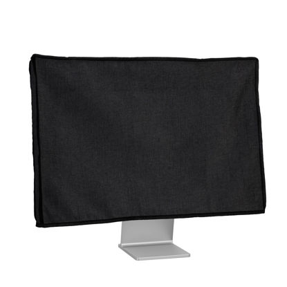 Picture of kwmobile Dust Cover for 31-32" Monitor - Linen Monitor Display Protector - Protect Your Computer Screen - Black