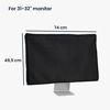 Picture of kwmobile Dust Cover for 31-32" Monitor - Linen Monitor Display Protector - Protect Your Computer Screen - Black