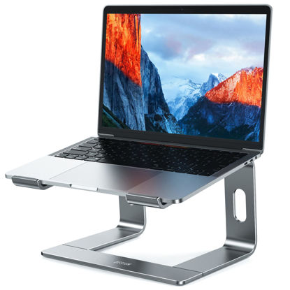 Picture of BESIGN LS03 Aluminum Laptop Stand, Ergonomic Detachable Computer Stand, Riser Holder Notebook Stand Compatible with Air, Pro, Dell, HP, Lenovo More 10-15.6" Laptops, Gray