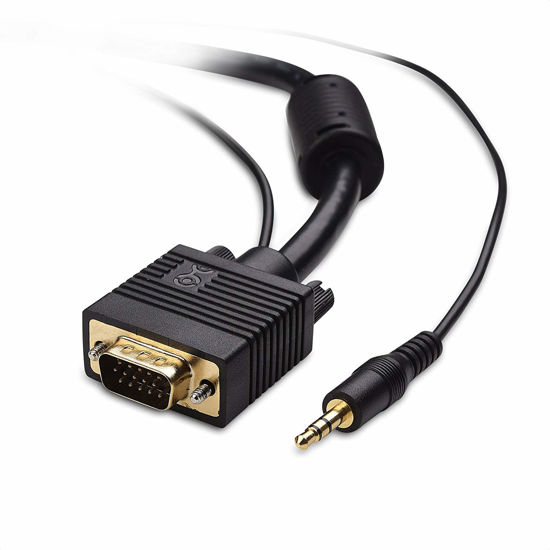 Picture of Cable Matters VGA Cable with Audio (SVGA Monitor Cable with 3.5mm Stereo Audio) 25 Feet