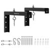 Picture of Mount-It! Projector Screen Wall Mount L-Brackets - Extra Large Wall and Ceiling Hanging Bracket for Home Projector and Movie Screens, 12 inch Mounting Hooks, 1 Pair, Black, 66 Lb Each Capacity