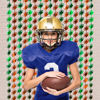 Picture of LOLStar Superbowl Party Decorations 2024, 5 Pack Football Shaped Foil Fringe Curtains, 3.3x6.6 ft Green and Brown Photo Booth Props, Football Backdrop for Superbowl Birthday Party Supplies