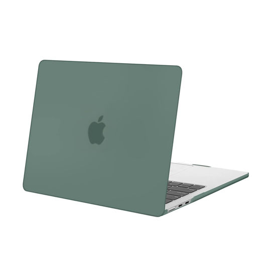 Picture of MOSISO Compatible with MacBook Air 13 inch Case 2024 2023 2022 Release M3 A3113 M2 A2681 with Touch ID, Protective Plastic Hard Shell Cover Compatible with MacBook Air 13.6 inch Case, Emerald Green