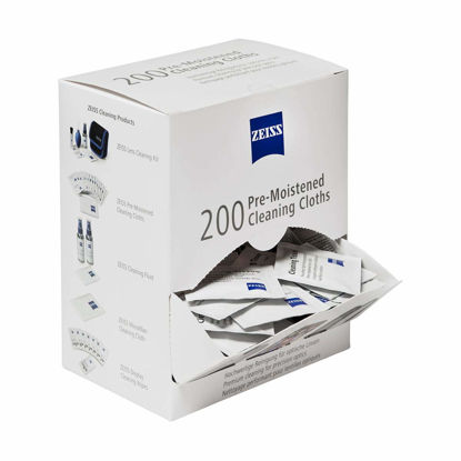 Picture of Zeiss Pre-Moistened Cleaning Cloth for Camera Lenses, Binoculars and Scopes, Box of 200