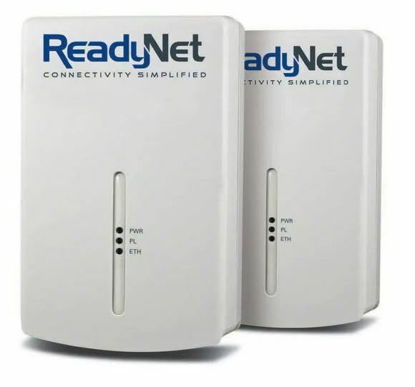 Picture of ReadyNet E200 E200K 200Mbps PLC Ethernet Over Power Plug & Play Network Adapter, Ideal for Smart TV and Gaming (2 Units)