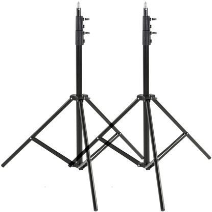 Picture of 7 Foot Tripod Aluminum Compact Photography Light Stand with 1/4" Thread Used with Reflectors, Soft Boxes, Lights, Umbrellas, Backgrounds (7Feet - 2Packs)