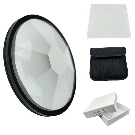 Picture of Jorixxy Photography Special Effects Filters Foreground Blur 77mm 8-Sided Kaleidoscope Glass Prism SLR Accessories