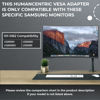 Picture of HumanCentric VESA Mount Adapter Compatible with Samsung Curved Monitors U32R590, U32R590C, U32R592, and U32R591, VESA Adapter Bracket for VESA Stand, Arm or Desk Mount with 75x75 or 100x100 mm