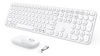 Picture of seenda Wireless Keyboard and Mouse, USB & Type C Keyboard Mouse Combo, Full Size White Wireless Keyboard Compatible for Win 7/8/10, MacBook Pro/Air, Laptop, PC - White