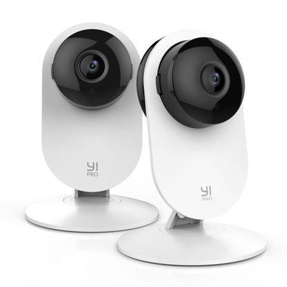 Picture of YI Pro 2K Home Security Camera, 2.4Ghz Indoor Camera with Person, Vehicle, Animal Smart Detection, Phone App for Baby, Pet, Dog Monitoring, Works with Alexa and Google Assistant 2Packs