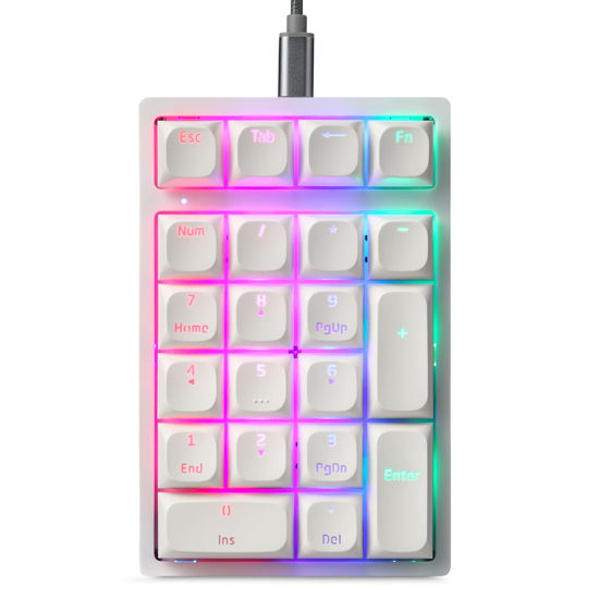 Picture of MOTOSPEED Mechanical Numeric Keypad Hot-Swap GATERON Switch Wired Gaming Keypad RGB Backlit PBT Keycap 21 Keys Mini Numpad Portable Keypad Extended Layout(Gateron Red)