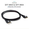 Picture of Cablecc PCI-E Slimline SAS 4.0 SFF-8654 8i 74pin Host to SFF-8654 74Pin Slim SAS Target Cable 50cm