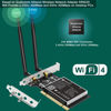 Picture of FebSmart Wireless N Dual Band 600Mbps (2.4GHz 300Mbps or 5GHz 300Mbps) PCI WiFi Adapter for Windows 11, 10, 8.x, 7, XP (32/64bit) and Windows Server Desktop PCs, PCI Interface WiFi Card (PCI-N600)