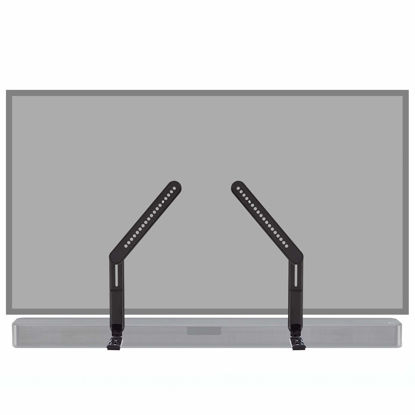 Picture of ECHOGEAR Sound Bar Mounting Bracket for Under TV - Adjustable Height & Depth for Max Compatibility Between TV & Soundbar - Dolby Atmos Compatible & Works with with LG, Vizio, Bose & More