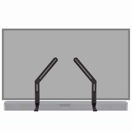 Picture of ECHOGEAR Sound Bar Mounting Bracket for Under TV - Adjustable Height & Depth for Max Compatibility Between TV & Soundbar - Dolby Atmos Compatible & Works with with LG, Vizio, Bose & More