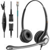 Picture of Wantek Corded Telephone Headset Mono w/Noise Canceling Mic for Avaya Aastra Allworx Adtran Alcatel Lucent AltiGen Comdial Digium Gigaset InterTel Mitel Plantronics MiVoice Landline Deskphones