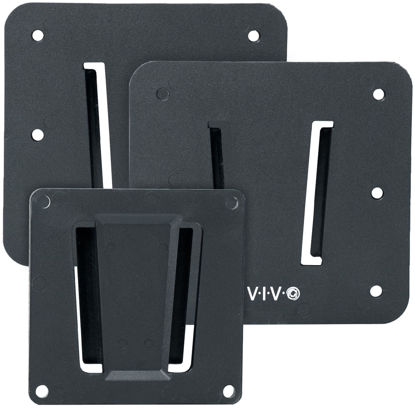 Picture of VIVO Anti-Rust Quick Release Plastic Polymer RV TV Mount Set for up to 43 inch Screens, VESA 100x100mm, Holds up to 30 lbs, Includes 2 Wall Plates and 1 VESA Bracket, Black, MOUNT-VWRV1-3