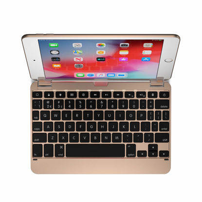 Picture of Brydge 7.9 Keyboard for iPad Mini (5th Generation) and iPad Mini (4th Generation) | Aluminum | Bluetooth | Rotating Hinges (Gold)