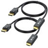 Picture of UKYEE Displayport to HDMI Cable 6FT/1.83M 2-Pack, Display Port (DP) to HDMI Adapter 6FT Male to Male Cord Converter for PCs to HDTV, Monitor, Projector.