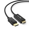 Picture of UKYEE Displayport to HDMI Cable 6FT/1.83M 2-Pack, Display Port (DP) to HDMI Adapter 6FT Male to Male Cord Converter for PCs to HDTV, Monitor, Projector.