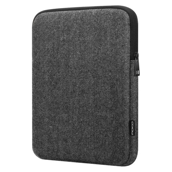 Picture of MoKo 9-11 Inch Tablet Sleeve Bag Carrying Case Fits iPad air 5 10.9" 2022, iPad Pro 11 M2 2022-2018, iPad 10th 10.9,iPad 9/8/7th Gen 10.2,iPad Air 4 10.9/Air 3 10.5,Tab S8/S9 11", Black & Gray