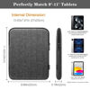 Picture of MoKo 9-11 Inch Tablet Sleeve Bag Carrying Case Fits iPad air 5 10.9" 2022, iPad Pro 11 M2 2022-2018, iPad 10th 10.9,iPad 9/8/7th Gen 10.2,iPad Air 4 10.9/Air 3 10.5,Tab S8/S9 11", Black & Gray