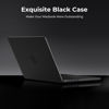 Picture of EooCoo Case Compatible with MacBook Pro 14 inch 2024-2021 M3 M2 M1 A2918 A2992 A2779 A2442, [Soft Textured Matte Finish] Black Protective Cover for Mac Pro 14" Laptop