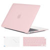 Picture of EooCoo Case Compatible with MacBook Air 13 inch 2024 2023 2022 M3 M2 A3113 A2681, Pink Air 13.6" Laptop Hard Shell Case + Keyboard Skin Cover + Screen Protector, Cute Pink