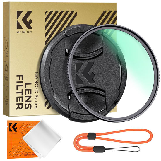 Picture of K&F Concept 82mm MC UV Lens Protection Filter with Filter Cap Ultra-Slim 24-Layer Coatings Waterproof UV Filter for Camera Lens (D Series)