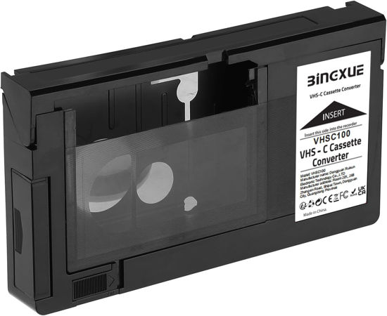 Picture of Bingxue VHS-C Tape Cassette Adapter Compatible with VHS-C SVHS Camcorders Motorized VHS Cassette Converter Not Compatible with 8mm/MiniDV/Hi8