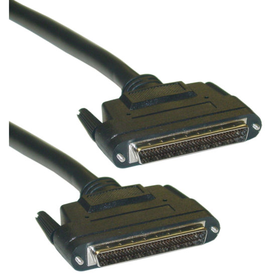 Picture of CableWholesale SCSI III LVD cable, Black, HPDB68 (Half Pitch DB68) Male, 34 Twisted Pairs, 3 foot