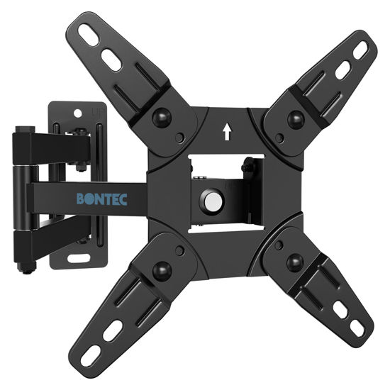 Picture of BONTEC Full Motion TV Monitor Wall Mount for 13-42 inch LED LCD OLED Flat Curved TVs Hold up to 55lbs, Articulating TV Wall Mount with Tilt, Swivel, Extension Rotation,Max VESA 200x200mm