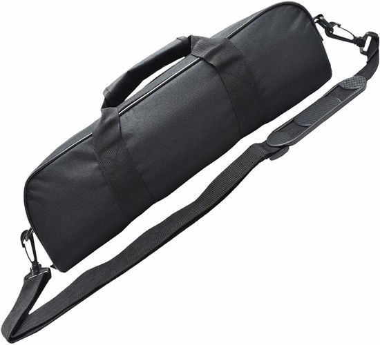 Picture of Birsppy Aeiniwer 4.7x3.9x16.5in/12×10×42cm Padded Carrying Tripod Bag，Small Case Thicken with Shoulder Strap and Carry Handle for Tripods,Monopod and Musical Instrument,Durable Nylon,Light Weight