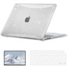 Picture of EooCoo Case Compatible with MacBook Air 13 inch 2024-2022 Release M3 M2 A3113 A2681, Glitter Hard Shell&Keyboard Skin Cover&Screen Protector for Mac Air 13.6 inch Case, Sparkly Clear