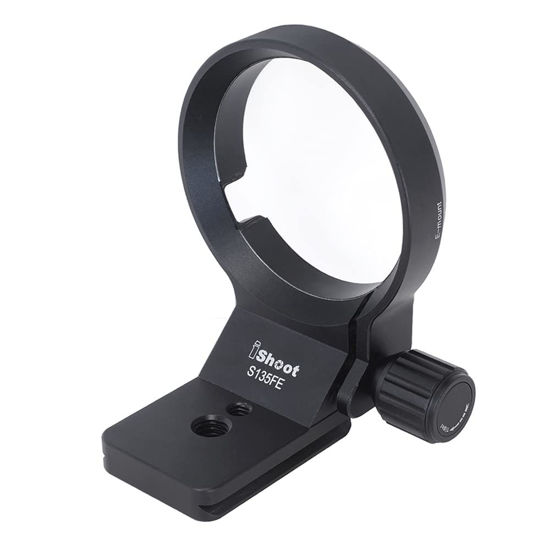 Picture of iShoot CNC Machined 62.5mm Tripod Mount Ring Lens Collar for Sony FE 135mm f/1.8 GM Lens, Built-in ARCA Type Quick Release Plate Compatible with Tripod Ball Head of ARCA-Swiss PMG SUNWAYFOTO BENRO