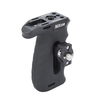 Picture of Nitze Ergonomic Side Handle with 3/8” Screw and Detachable Locating Pins, Left/Right Locating Side Handle for Camera and Monitor Rigs - PA29E