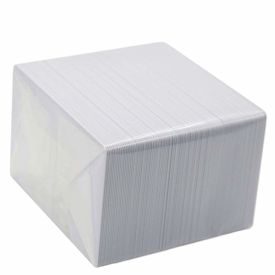 Picture of Gialer 100 Pack MIFARE 1 Classic 1K Compatible RFID Smart Intelligent Cards 13.56MHz 14443A Plastic Blank White Card Hotel Key Cards Access Control Card Printable on Most Card Printers