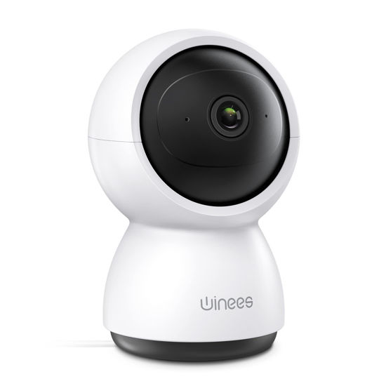 Picture of winees Indoor Security Camera 2K, WiFi Pet Camera for Home Security with Sound/Human/Pet Detection, Night Vision, Motion Tracking, Pan/Tilt/Zoom for Baby Monitor/Elderly/Dog, Only Support 2.4G WiFi