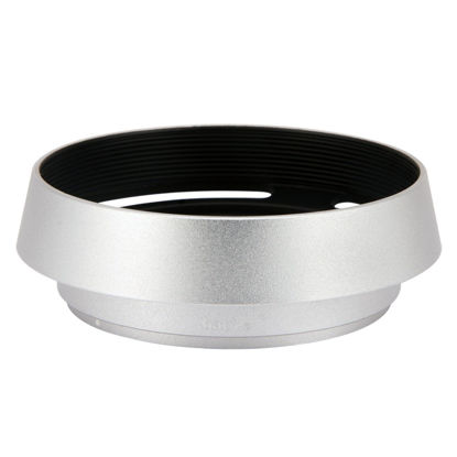 Picture of Haoge LH-ZV12 Round Metal Lens Hood Compatible with Carl Zeiss C Biogon T* 4.5/21 21mm f4.5 ZM, C Sonnar 1.5/50 50mm f1.5 ZM Lens Silver