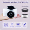 Picture of FotoZ 40.5mm 0.75x Wide Angle Conversion Lens(w/Macro), Mini HD Wide & Macro Lens, for Sony ZV-1F ZV-E10 A6100 A6400 A6600 A6700 Accessories, Compatible with kit Lens 16-50mm(SELP1650) (Silvery)