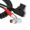 Picture of Alvin's Cables Red Scarlet Epic Camera Power Coiled Twist Cable 6 Pin Right Angle Female to D Tap