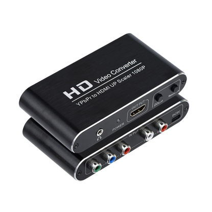 Picture of YPbPr to HDMI Converter with Scaler Function, Component to HDMI Converter with Scalering, RGB to HDMI Adapter Supports DVD PSP Xbox 360 PS2 Nintendo to HDTV Monitor and Projector