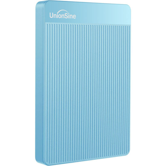 Picture of UnionSine 500GB Ultra Slim Portable External Hard Drive USB3.0 HDD Storage Compatible for PC, Desktop, Laptop, Mac,Xbox One, Xbox one, PS4(Blue) HD-2510