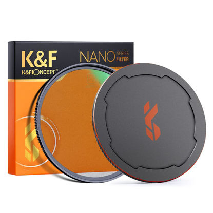 Picture of K&F Concept 62mm Black Diffusion Mist 1/8 Filter Kit (Black Diffusion 1/8 Filter + Lens Cap) Cinematic Effect Filter for Video, Vlog, Portrait Photography Camera Lens Filter